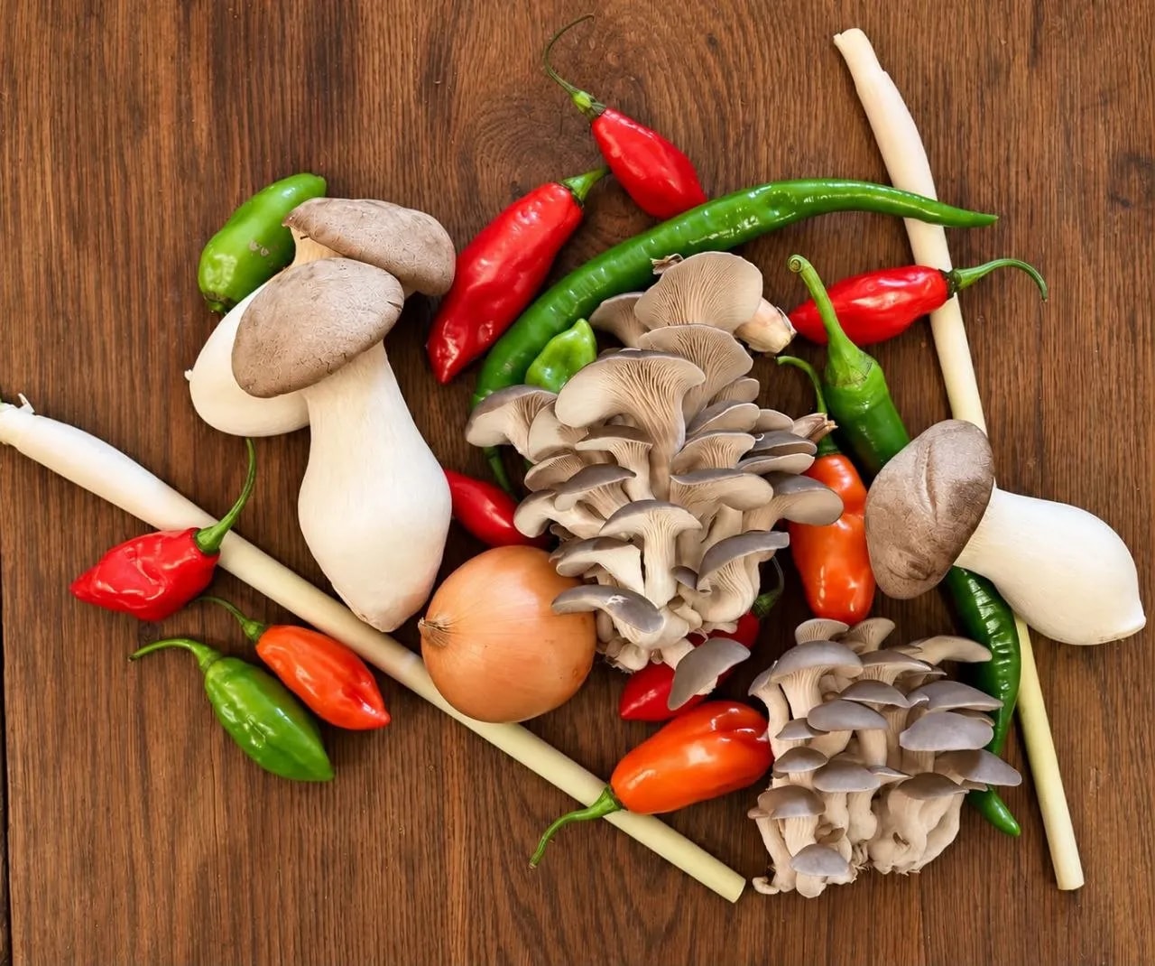 Ingrédients de la recette Curry thaï aux champignons