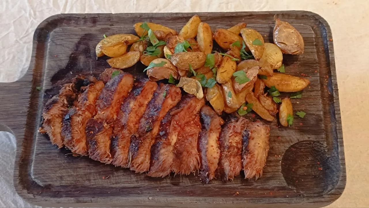 Crinière de lion façon bavette — recette aux champignons de la ferme